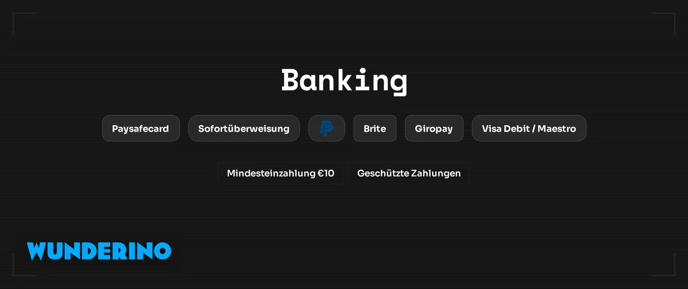Einzahlungsmethode wählen